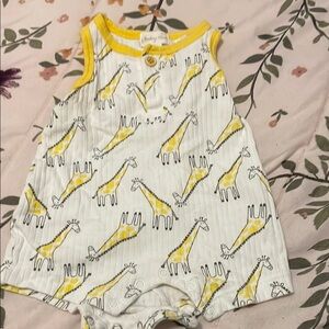 Yellow and White Zigzag Bodysuit One Piece